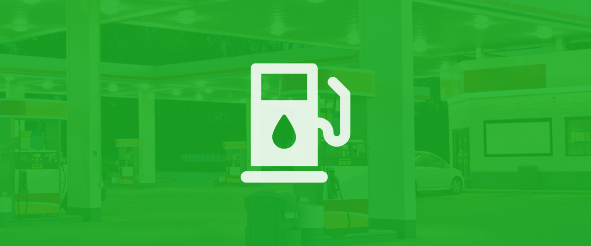 Convenience store icon on blurred shop background