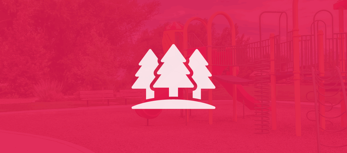 tree icon on blurred park background