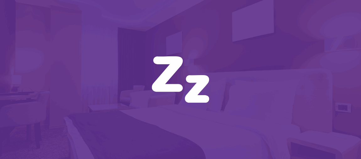 Lodging icon on blurred accommodation background