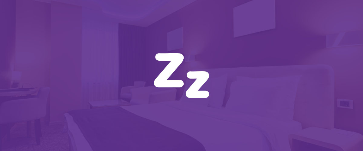 Lodging icon on blurred accommodation background